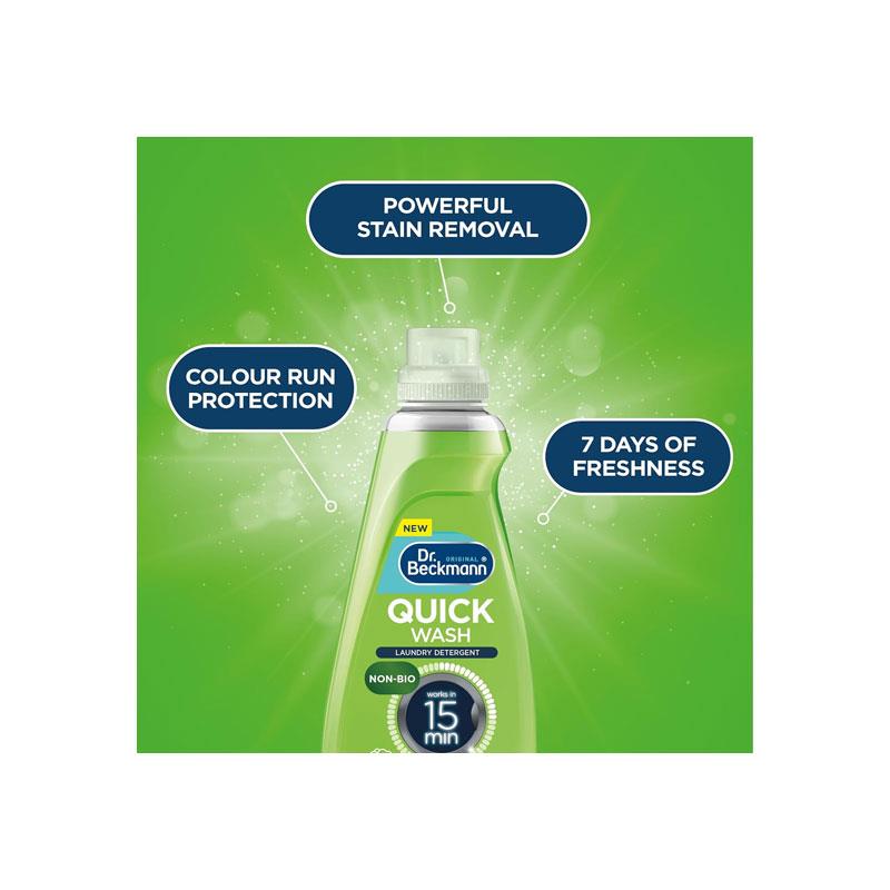 Dr. Beckmann Quick Wash Non Bio Laundry Detergent Works In 15 Mins (54 Washes) 1620ml Secondary image