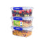 Sistema KLIP IT PLUS Leakproof Food Storage Containers Airtight Stackable School Lunch Boxes 3 Pack 1 Litres