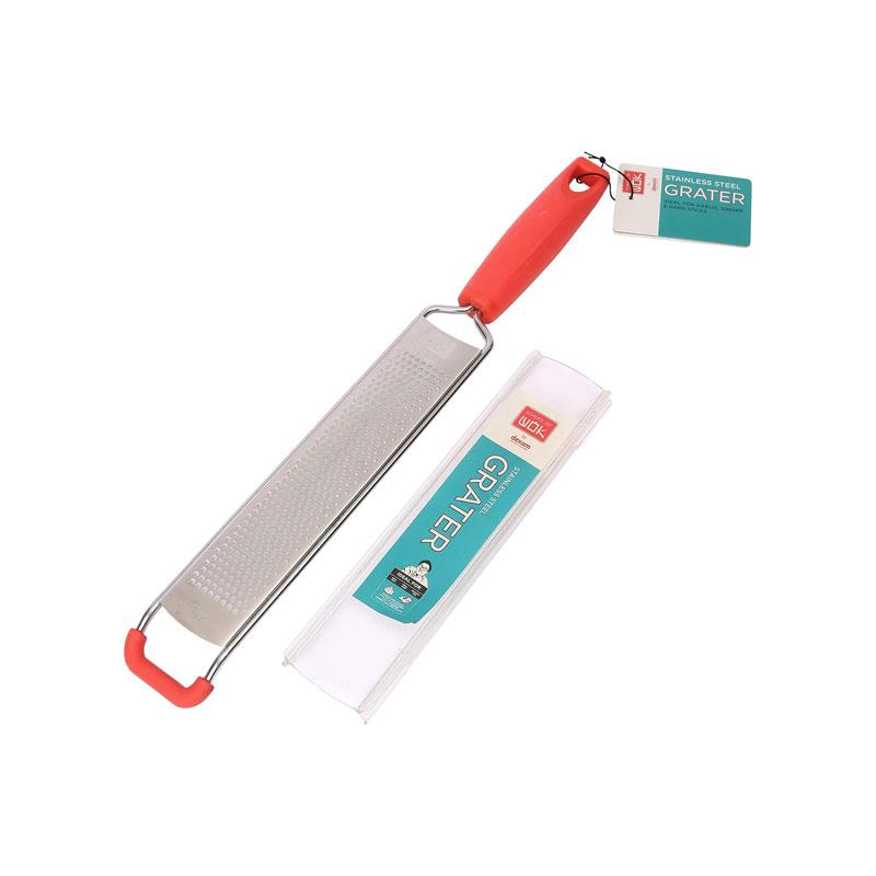 School of Wok Fine Grater Stainless Steel For Garlic And Ginger Silver