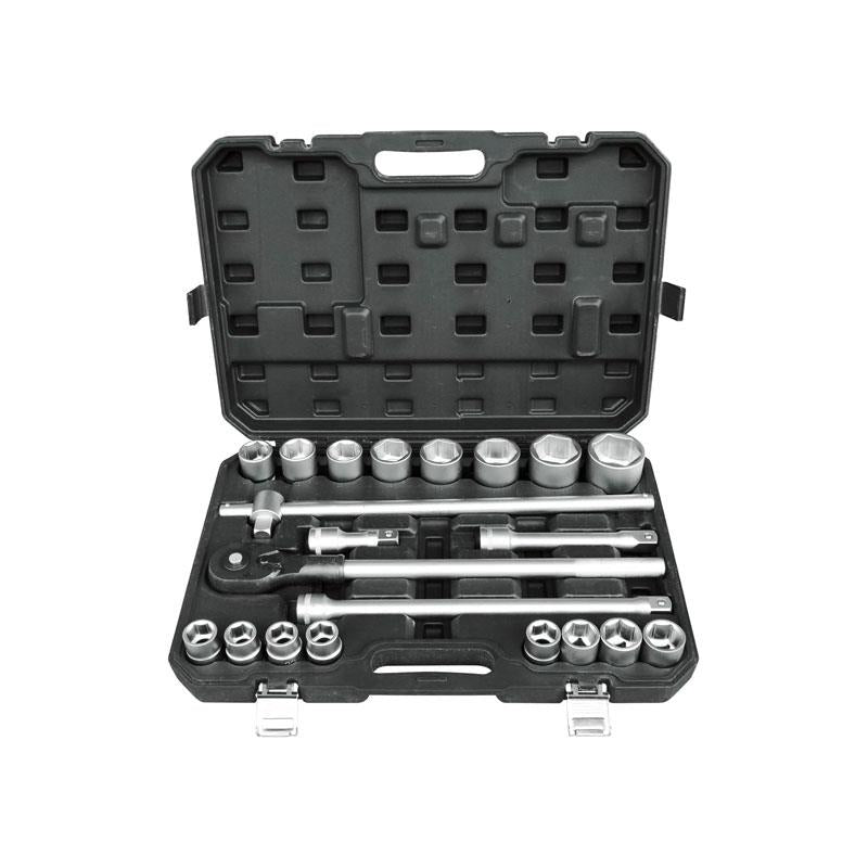 Hilka Tools 3/4 Inch Drive Socket Set Metric Chrome Vanadium Steel 21 Piece Main image