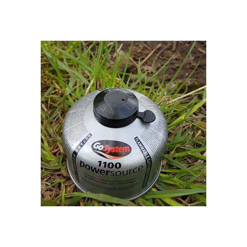 GoSystem Butane Propane Threaded Mix Gas Cartridge 100g Silver