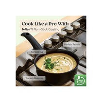 Judge Everyday 14cm Milk Pan And 24cm Frying Pan Non-Stick Coating Cookware 2 Piece Set Black