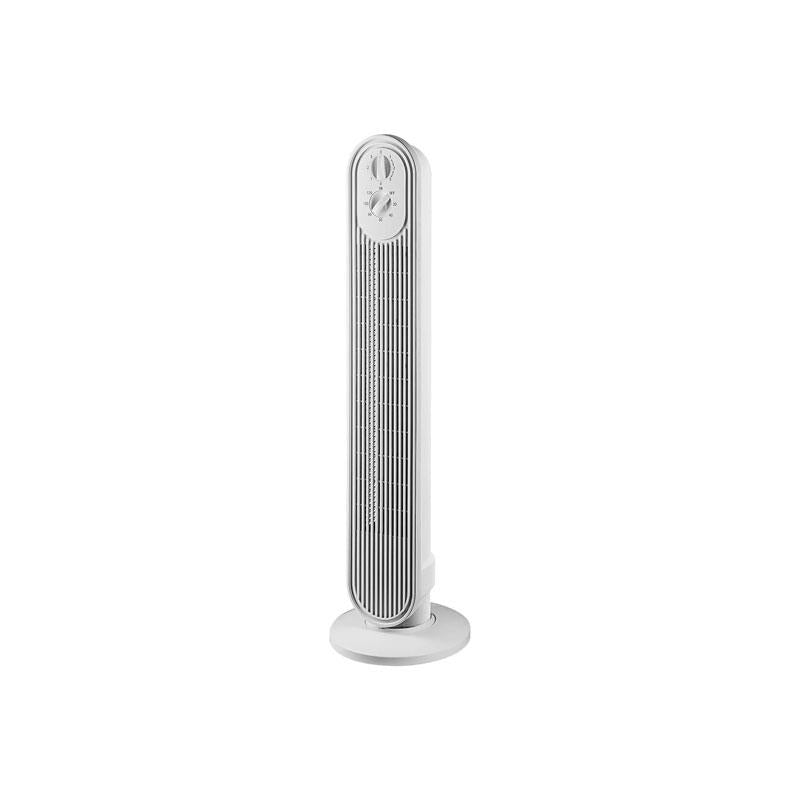Fine Elements 30 Inch Tower Fan 3 Speed Settings Oscillation 2 Hour Timer Easy To Use Dials Carry Handle 50W White