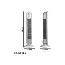 Fine Elements 30 Inch Tower Fan 3 Speed Settings Oscillation 2 Hour Timer Easy To Use Dials Carry Handle 50W White