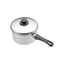 KitchenCraft Stainless Steel Extra Deep Saucepan 12cm With Lid And Heat-Resistant Handle Silver