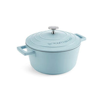 MasterClass Casserole Dish With Lid Cast Aluminium Small 20cm/2.5 Litres Sky Blue