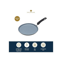 MasterClass Ceramic Non-Stick Induction-Safe Crepe Pancake Pan 24cm Black/Blue