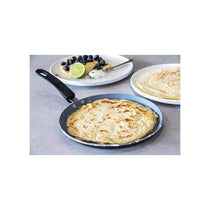 MasterClass Ceramic Non-Stick Induction-Safe Crepe Pancake Pan 24cm Black/Blue