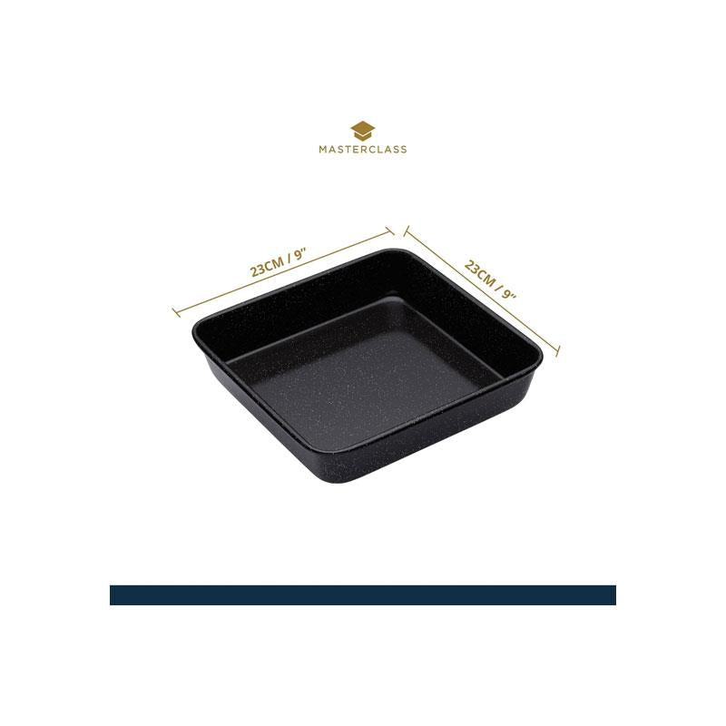 MasterClass Vitreous Enamel Roasting Pan Steel 40 x 28 x 7.5 cm Black Secondary image