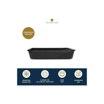 MasterClass Vitreous Enamel Roasting Pan Steel 40 x 28 x 7.5 cm Black