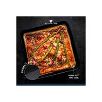 MasterClass Vitreous Enamel Roasting Pan Steel 40 x 28 x 7.5 cm Black
