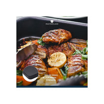 MasterClass Vitreous Enamel Roasting Pan Steel 40 x 28 x 7.5 cm Black