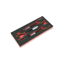 Sealey Premier Long Needle Nose Pliers Set With Tool Tray Straight Long Needle Nose Pliers Bent Long Needle Nose Pliers 45° Bent Long Needle Nose Pliers 90° 3 Pieces