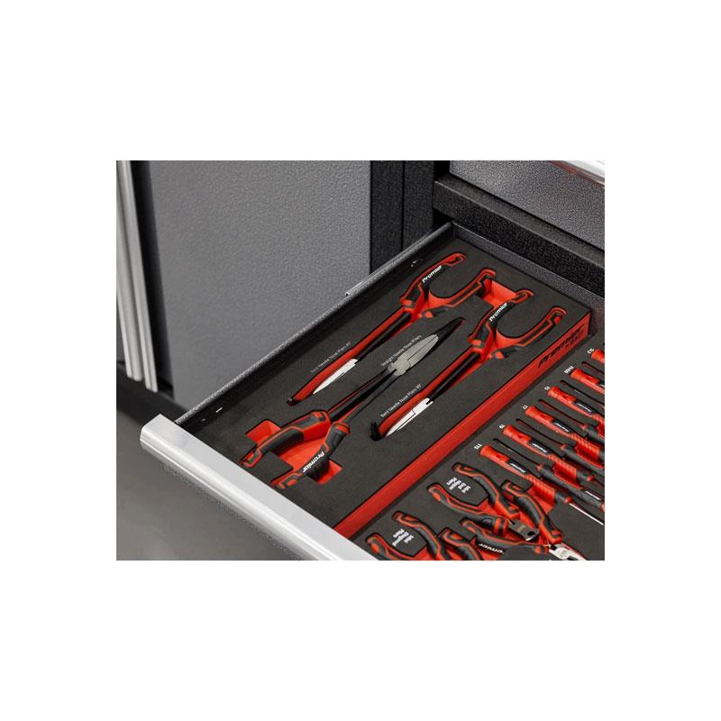 Sealey Premier Long Needle Nose Pliers Set With Tool Tray Straight Long Needle Nose Pliers Bent Long Needle Nose Pliers 45° Bent Long Needle Nose Pliers 90° 3 Pieces
