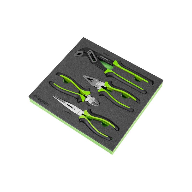 Sealey Siegen Comfort Grip Pliers Set 175mm Combination Pliers 160mm Side Cutters 200mm Long Nose Pliers 250mm Water Pump Pliers 4 Pieces