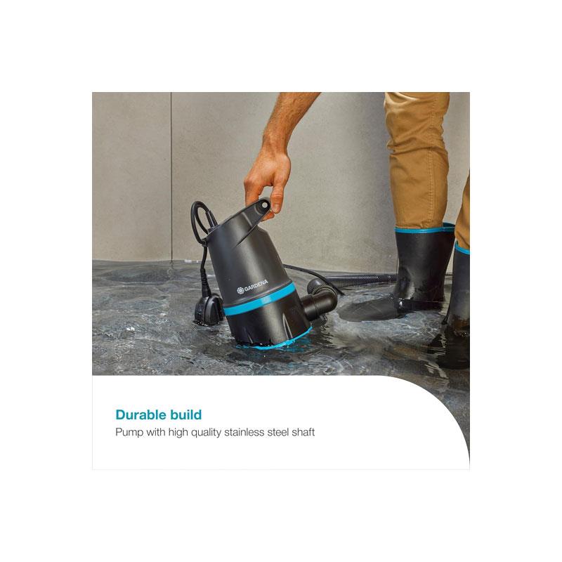 Gardena 2-In-1 Clear/Dirty Water Submersible Pump 20000 BASIC 20.000 L/H With Float Switch 550W Grey Secondary image