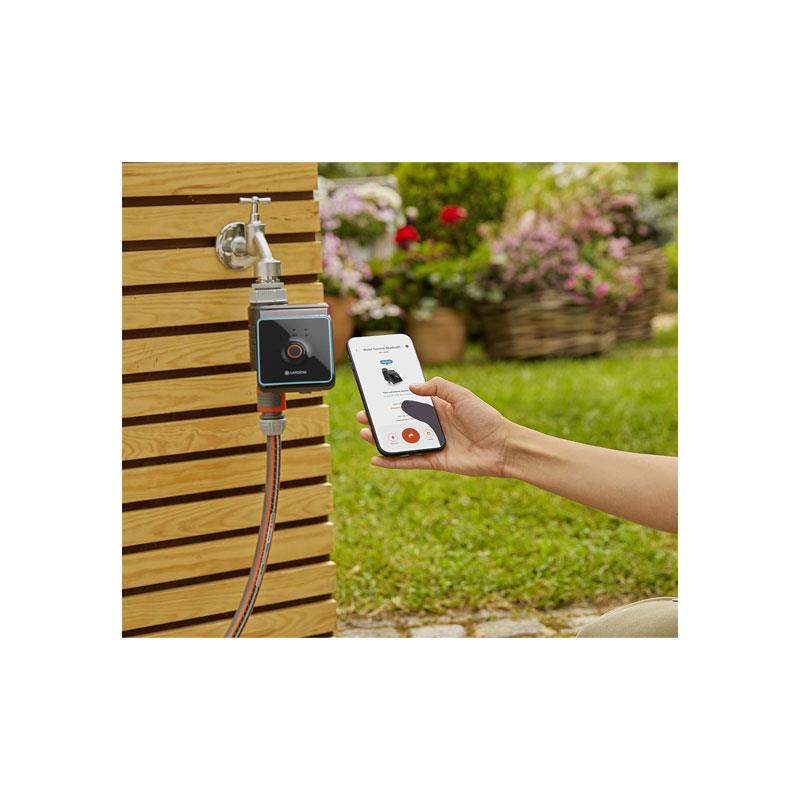 Gardena Water Control With Bluetooth App Automatic Watering For Gardens And Balconies 10m Range Black