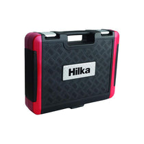 Hilka Tools 1/4 Inch And 1/2 Inch Dr Socket Set Metric 94 Pieces Black/Silver