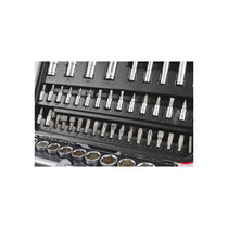 Hilka Tools 1/4 Inch And 1/2 Inch Dr Socket Set Metric 94 Pieces Black/Silver