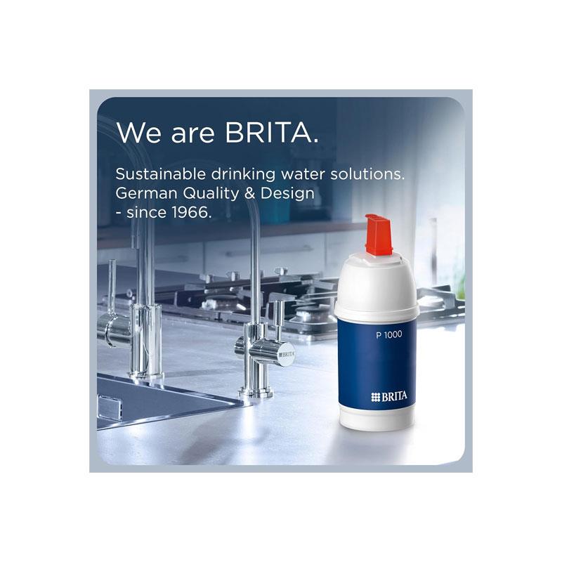 Brita P1000 Tap Water Filter Cartridge Reduces Chlorine Limescale Impurities White