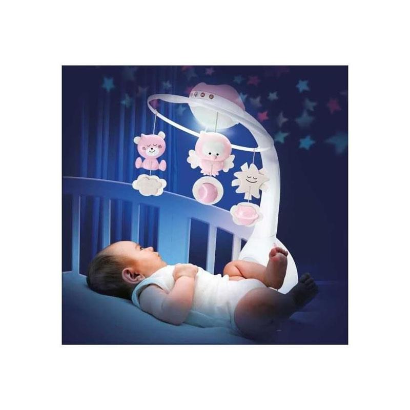 Infantino 3-In-1 Baby Musical Mobile Projector Night Light Pink
