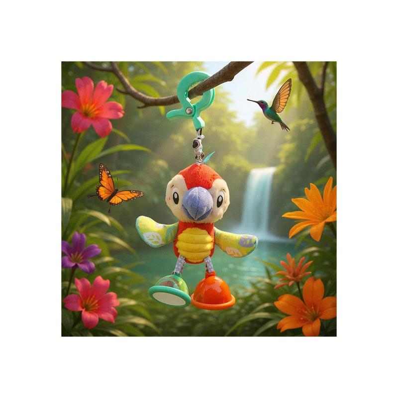 Playgro Dingly Dangly Mio Macaw Sensory Activity Toy For Babies Multicolour