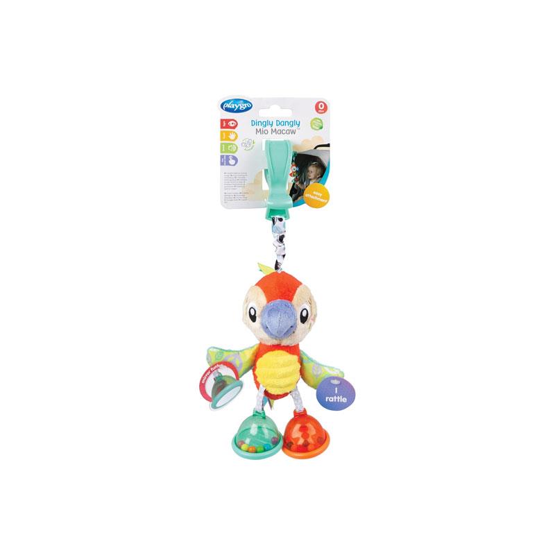 Playgro Dingly Dangly Mio Macaw Sensory Activity Toy For Babies Multicolour