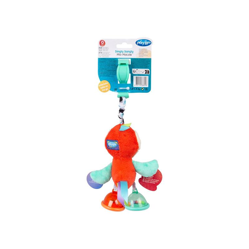 Playgro Dingly Dangly Mio Macaw Sensory Activity Toy For Babies Multicolour