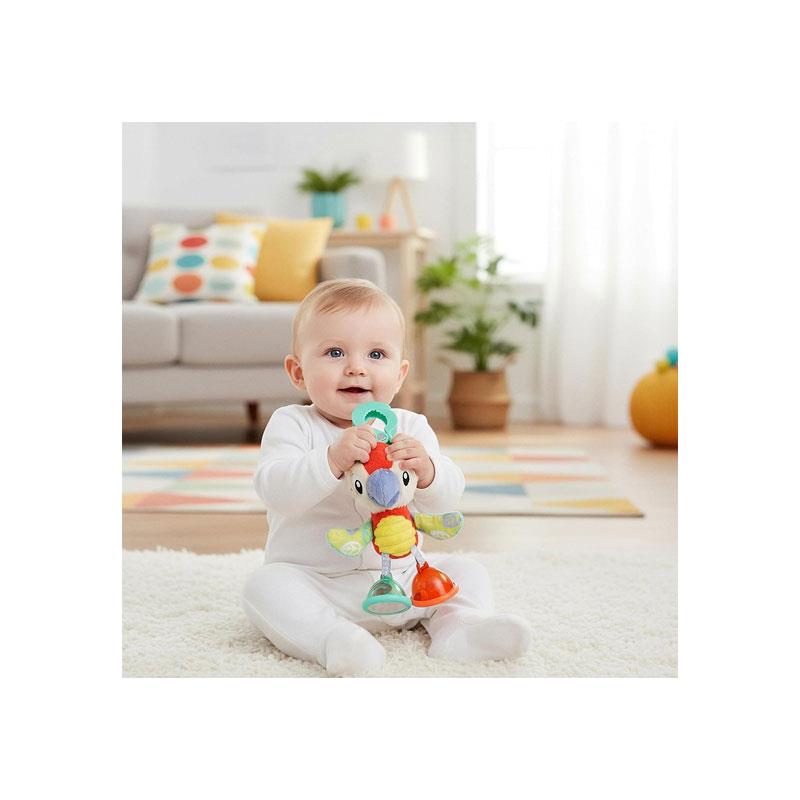 Playgro Dingly Dangly Mio Macaw Sensory Activity Toy For Babies Multicolour