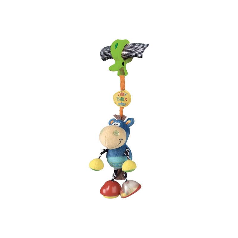 Playgro Light Blue Horse Soft Baby Toy Clip-On Baby Rattle Vibrant Colors Multicolour