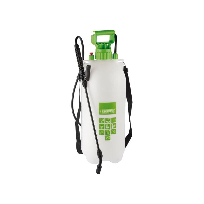Draper Trolley Garden Pressure Sprayer 10 Litre Green Main image