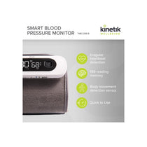 Kinetik Wellbeing Smart All In One Upper Arm Blood Pressure Monitor Fully Automatic With Bluetooth Universal Cuff (22-42cm) White