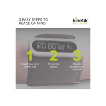 Kinetik Wellbeing Smart All In One Upper Arm Blood Pressure Monitor Fully Automatic With Bluetooth Universal Cuff (22-42cm) White