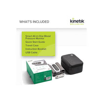 Kinetik Wellbeing Smart All In One Upper Arm Blood Pressure Monitor Fully Automatic With Bluetooth Universal Cuff (22-42cm) White