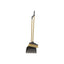 JVL Bamboo Tall Dustpan And Bristle Brush Set Long Handle Wood Natural
