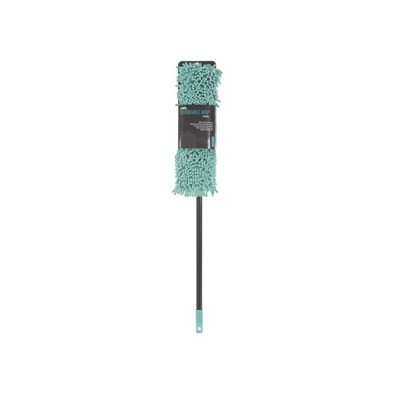JVL Extendable Chenille Flat Floor Mop Super-Absorbent Turquoise
