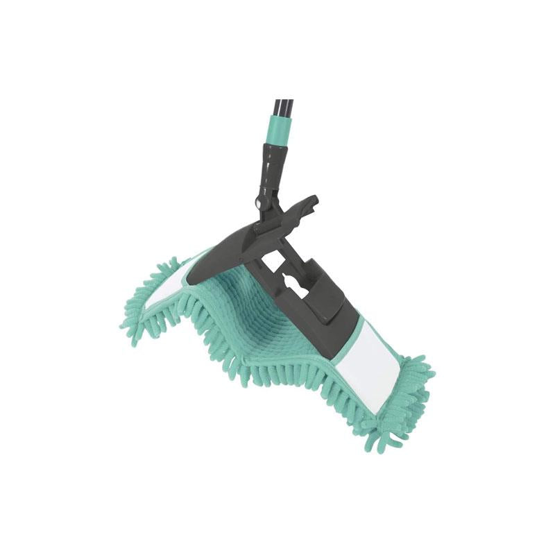 JVL Extendable Chenille Flat Floor Mop Super-Absorbent Turquoise