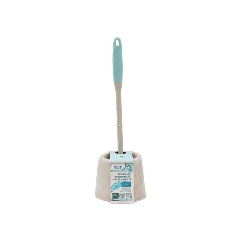 JVL Proclean Antibac Rubber Toilet Brush And Holder Blue Main image