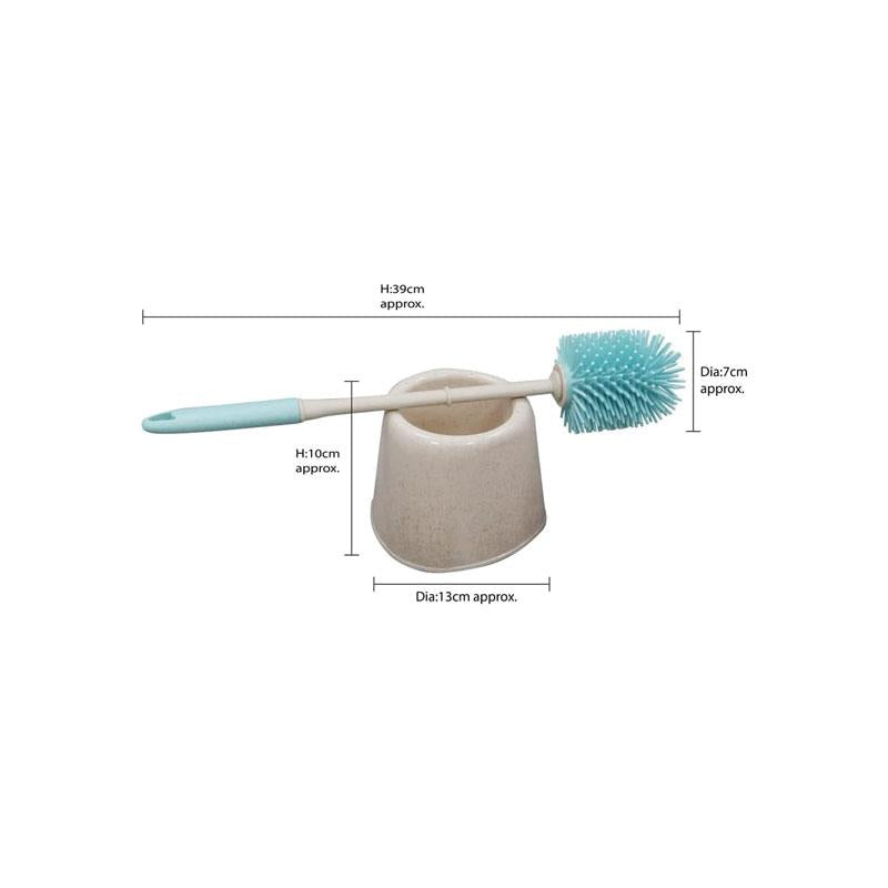 JVL Proclean Antibac Rubber Toilet Brush And Holder Blue Secondary image