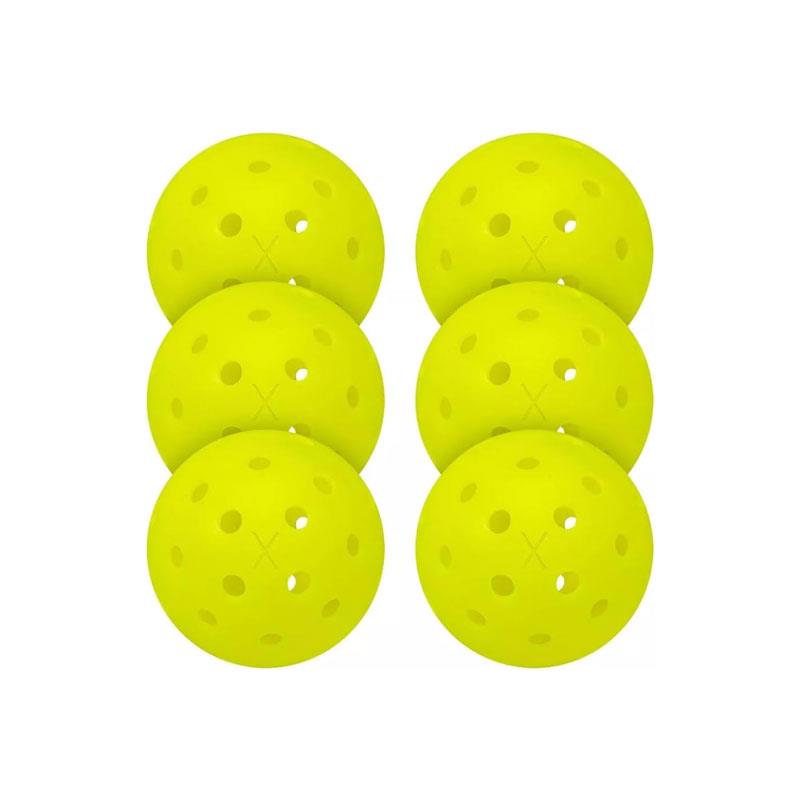 Franklin Outdoor X-40 Pickleball -Vellum Pack of 6 Optic Yellow
