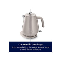 Delonghi Eclettica Electric Jug Kettle Stainless Steel 3000W 1.7 Litre Biscuit Beige