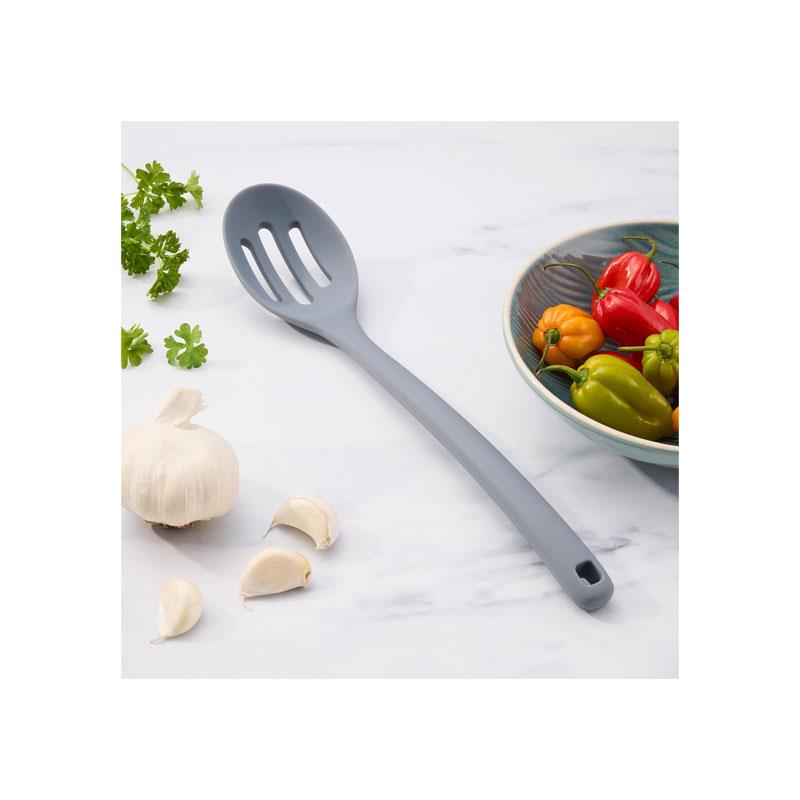 Judge Silicone Kitchen Tools Slotted Spoon Non-Slip Handle Grey Secondary image