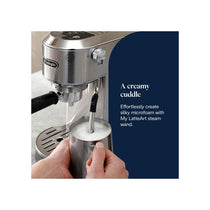 Delonghi Dedica Duo Manual Espresso Machine Advanced Milk Steam Wand Cold Brew Option Stainless Steel 1450W 1.2 Litres Silver