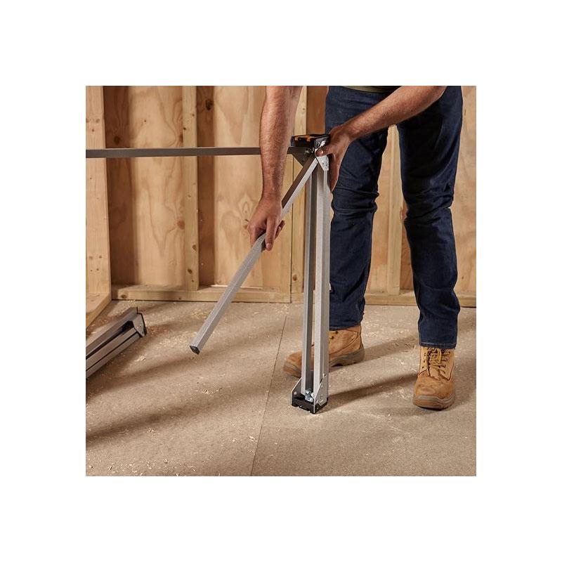 Stanley Essential Metal Sawhorses Metal Jack Stands Capacity Up To 340kg Max. Load Twin Pack Silver