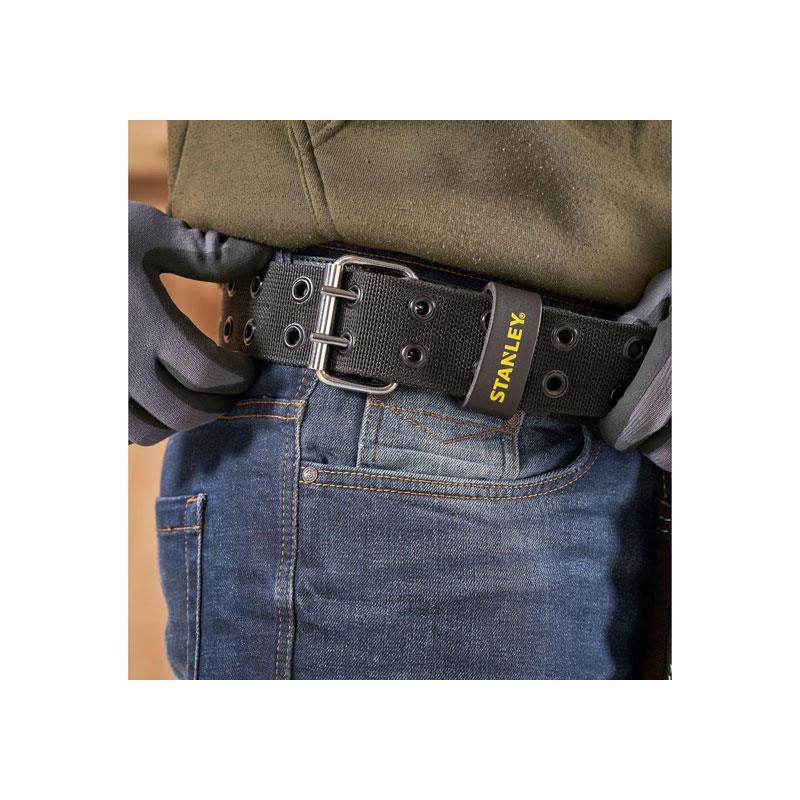 Stanley Leather Tool Belt Pouch Apron Professional Tool Belt Multi-Pockets Storage Organiser Integrated Hammer Loop Brown