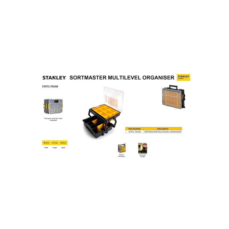 Stanley SORTMASTER Multi-Level Organiser Yellow/Black