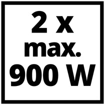 Einhell 18V PXC-Twin Pack 4Ah Batteries in Blister - Red/Black