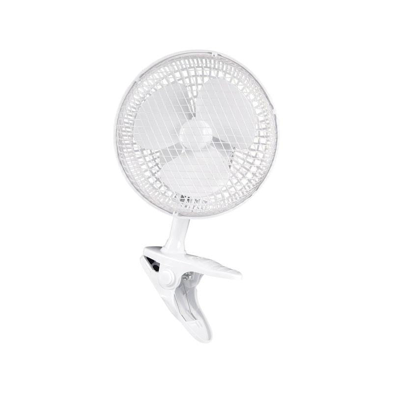 Benross 2-In-1 6 Inch Clip-On Desk Fan 2 Speed Settings Tilting Head Safe Mesh 20W White