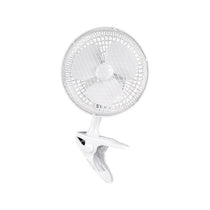 Benross 2-In-1 6 Inch Clip-On Desk Fan 2 Speed Settings Tilting Head Safe Mesh 20W White