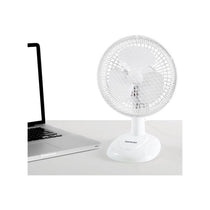 Benross 2-In-1 6 Inch Clip-On Desk Fan 2 Speed Settings Tilting Head Safe Mesh 20W White